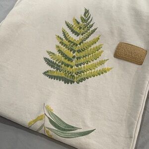 Parks Project Cream Sweatpants with Green and Yellow Fern Print